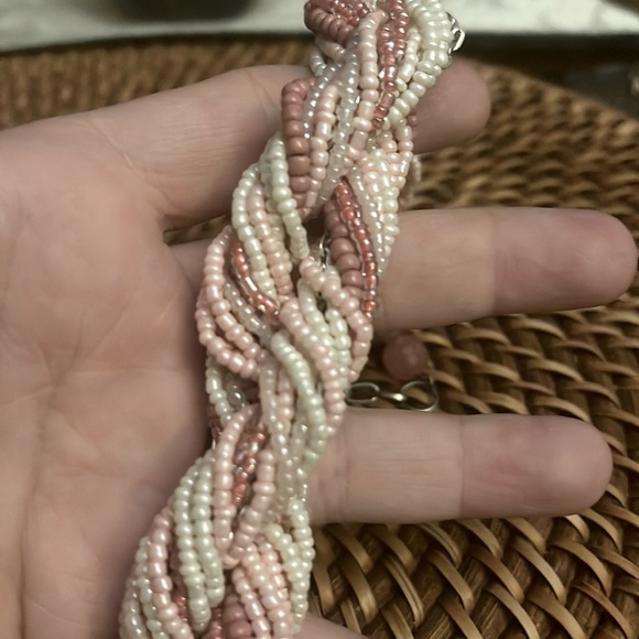 📿Stunning Vintage Micro Bead Multi Strand Braided Necklace - Picture 6 of 11